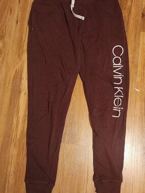 Calvin Klein Burgundy track pants